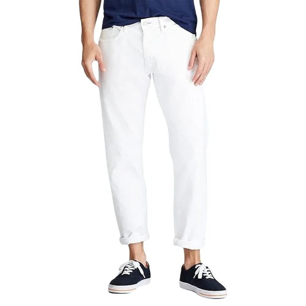 Polo Ralph Lauren Hampton Relaxed Straight Fit Jeans Hudson White 32